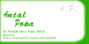 antal popa business card